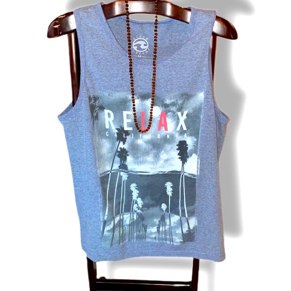 Ocean Current Tank Top  Beach Shirt Size Medium - Picture 2 of 6